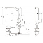 Смеситель Ideal Standard Melange для умывальника с высоким литым изливом и донным клапаном хром A6041AA