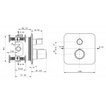 Термостат Ideal Standard Tonic II индивидуальный встраиваемый для ванны и душа внешняя часть для комбинации с A1000NU хром A6345AA