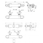 Термостат Ideal Standard Ceratherm 25 настенный для ванны и душа без гарнитура хром A6423AA