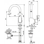Смеситель Ideal Standard Vito для умывальника с трубчатым R-изливом хром B0410AA