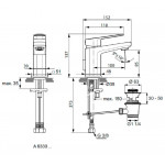 Смеситель Ideal Standard Tonic II для раковины с донным клапаном A6330AA