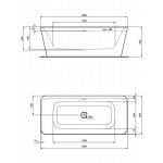 Акриловая ванна Ideal Standard Tonic II отдельностоящая 180х80 для монтажа с напольным смесителем E398101