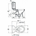 Унитаз-компакт Jacob Delafon PATIO с сиденьем