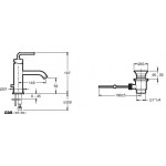 Смеситель Jacob Delafon Purist для раковины E14402-4A-CP