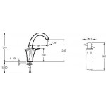 Смеситель Jacob Delafon Carafe для кухни со встроенным фильтром для воды хром E18865-CP