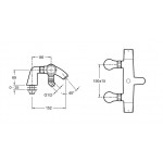 Смеситель Jacob Delafon Elevation для ванны на борт на 2 отверстия E18875-CP