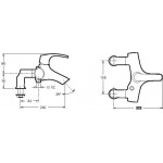 Смеситель Jacob Delafon Symbol для ванны на борт на 2 отверстия E71681-CP