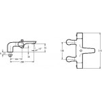 Термостат Jacob Delafon Aleo+ для ванны на борт на 2 отверстия E72287-CP