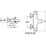 Термостат Jacob Delafon Robust для ванны с душем настенный E75772-CP