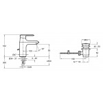 Смеситель Jacob Delafon Kumin для раковины с донным клапаном comfort size E98827-CP