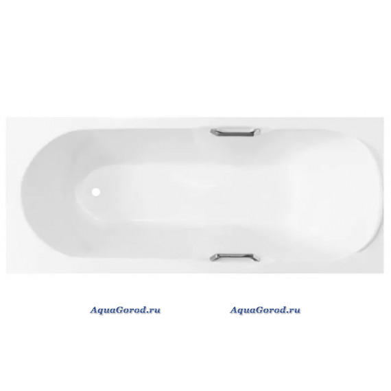 Ванна из литьевого мрамора Эстет Камелия 180x75 см c отверстиями для ручек ФР-00001032Р