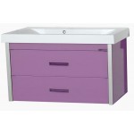 Тумба с раковиной Misty Джулия Qvatro 90 см 2 ящика подвесная сиреневая, комплект Тумба с раковиной Misty Джулия Qvatro 90 см 2 ящика подвесная сиреневая, комплект