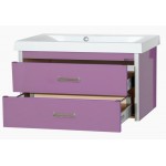 Тумба с раковиной Misty Джулия Qvatro 90 см 2 ящика подвесная сиреневая, комплект Тумба с раковиной Misty Джулия Qvatro 90 см 2 ящика подвесная сиреневая, комплект