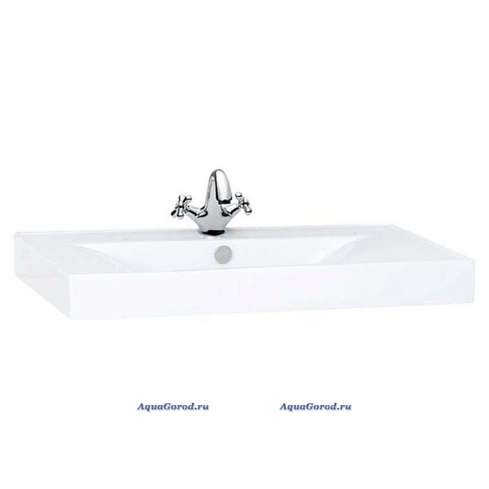 Тумба с раковиной Misty Эмилия 75 см подвесная с 2 ящиками красная ...