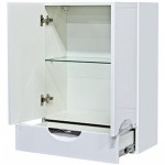 Шкаф Misty Лора 60 см подвесной с ящиком белая эмаль П-Лор08060-0111Я