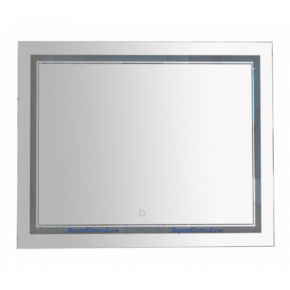 Зеркало Misty Неон 2 LED 100х80 см сенсор на зеркале двойная подсветка П-Нео10080-2ПРСНЗДВП