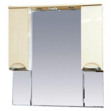 Зеркало-шкаф Misty Жасмин 95 см со светом бежевая эмаль П-Жас02095-031Св