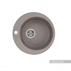Мойка кухонная Aquaton Иверия круглая 480 мм серый шелк