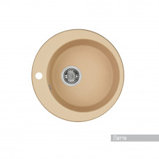 Мойка кухонная Aquaton Иверия круглая 480 мм латте