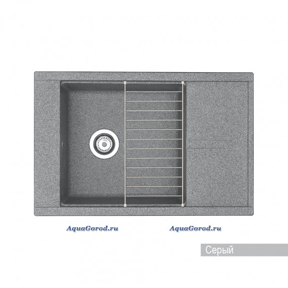 Мойка кухонная Акватон Делия 78 серый