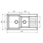 Мойка Кухонная GranFest Practik P-980KL серый 98×51