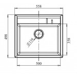 Мойка Кухонная GranFest Quadro Q-560 серый 56×50