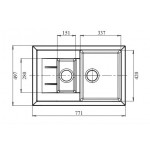 Мойка Кухонная GranFest Quadro Q-775KL песок 77×50