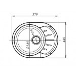 Мойка Кухонная GranFest Rondo R-580L песок 58×45