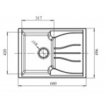 Мойка Кухонная GranFest Standart S-680L белый 68×50
