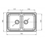 Мойка Кухонная GranFest Standart S-780K белый 78×51