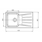 Мойка Кухонная GranFest Standart S-850L песок 85×49