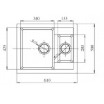 Мойка Кухонная GranFest Quadro Q-610K бежевый 61×50