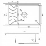 Мойка Iddis Reeva нержавеющая сталь шелк 715*480 чаша справа REE71SRi77