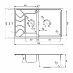 Мойка Iddis Reeva S нержавеющая сталь шелк 780*480 чаша справа REE78SZi77