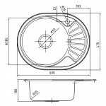 Мойка Iddis Suno S нержавеющая сталь полированная 600*470 чаша слева SUN60PLi77