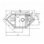 Мойка Iddis Vane G granucryl угловая 960х500 шоколад V36C965i87