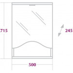 Зеркало-шкаф Оника Лидия 50,01 левый или правый 205003