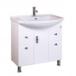 Тумба под умывальник Оника Эльбрус 80,13 белая 2 ящика 108020 Тумба под умывальник Оника Эльбрус 80,13 белая 2 ящика 108020