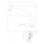 Смеситель Rossinka для кухонной мойки с S-образным изливом A35-25