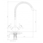 Смеситель Rossinka для кухонной мойки Q02-75