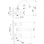 Смеситель Rossinka для ванны с душем RS40-83