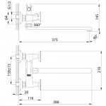 Смеситель Rossinka для ванны универсальный RS41-84