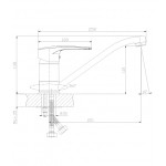 Смеситель Rossinka для кухонной мойки T40-21