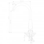 Смеситель Rossinka для кухонной мойки W35-24