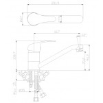 Смеситель Rossinka для кухонной мойки Y35-22