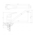 Смеситель Rossinka для кухонной мойки Y40-21