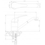 Смеситель Rossinka для кухонной мойки Y40-22