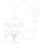 Смеситель Rossinka для кухонной мойки Z02-71