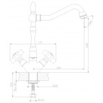Смеситель Rossinka для кухонной мойки Z02-72
