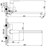 Смеситель SMARTSant Смарт-Шот для ванны и душа излив 350 мм, с аксессуарами хром SM193502AA Смеситель SMARTSant Смарт-Шот для ванны и душа излив 350 мм, с аксессуарами хром SM193502AA